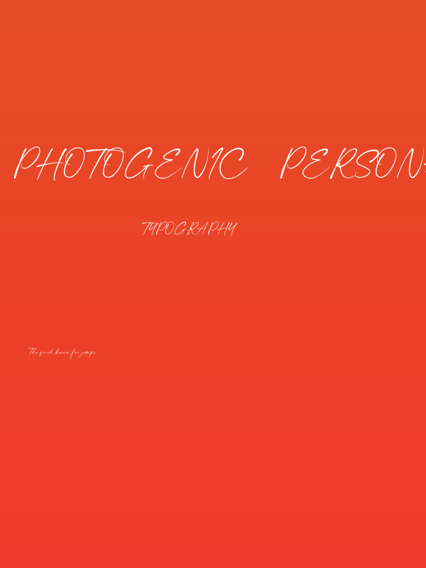 photogenic - Personal Use Poster