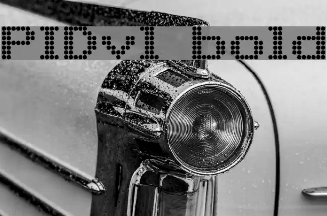 PIDvl bold Font examples