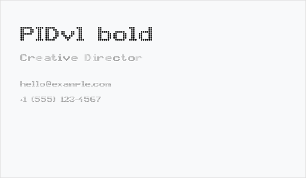 PIDvl bold Business Card