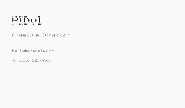 PIDvl Business Card