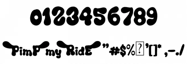 PIMP MY RIDE DEMO Font OTHER CHARS