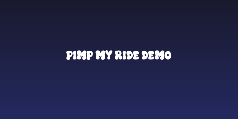 PIMP MY RIDE DEMO Social Header