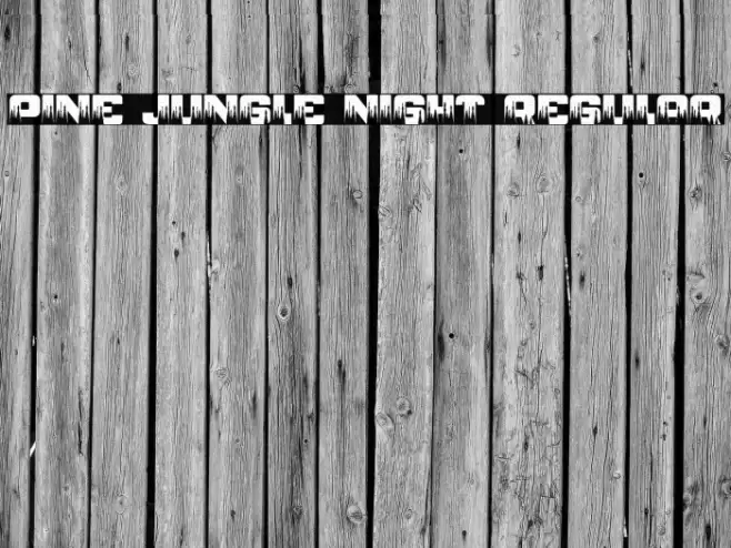 PINE JUNGLE NIGHT Regular Fonte examples