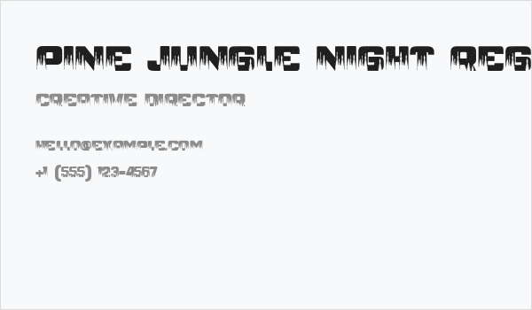 PINE JUNGLE NIGHT Regular Business Card