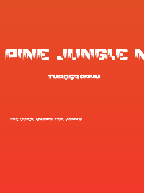PINE JUNGLE NIGHT Regular Poster