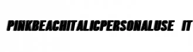 PINKBEACHITALICPERSONALUSE-It  Descarca Fonturi Gratis