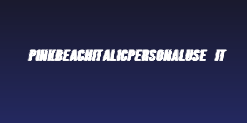PINKBEACHITALICPERSONALUSE-It Social Header