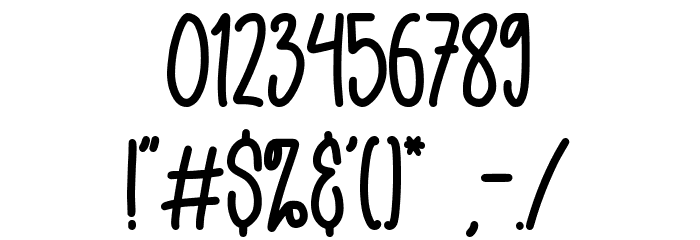 PISANG KEJU フォント その他の文字
