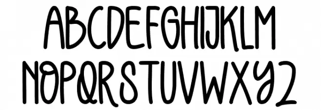 PISANG KEJU Schriftart Groß