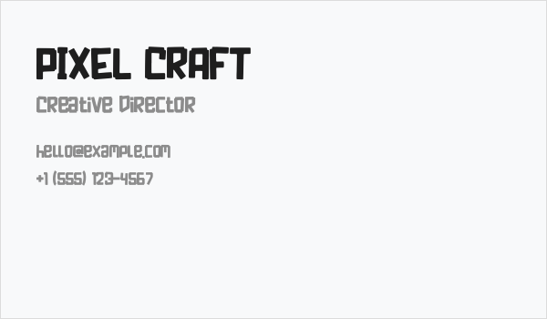 PIXEL CRAFT Business Card