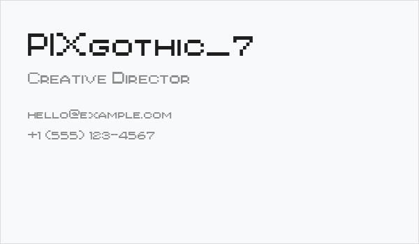 PIXgothic_7 Business Card
