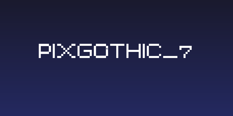 PIXgothic_7 Social Header