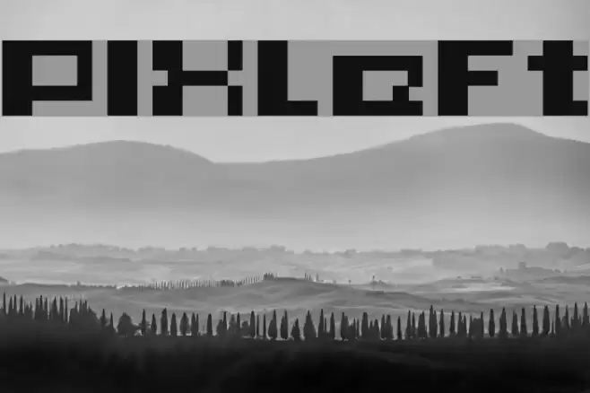 PIXleft_5 Font examples