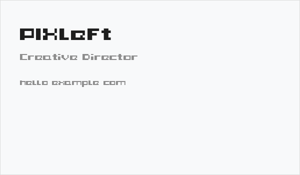 PIXleft_5 Business Card