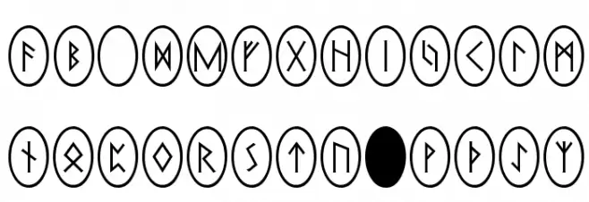 Pi Rho Runestones Fonte MAIÚSCULAS