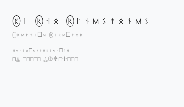 Pi Rho Runestones Business Card