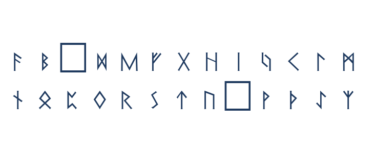 Pi Rho Runestones Lowercase