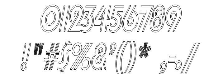 Pi in the SciFi Font OTHER CHARS