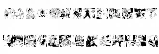 PiCaSolitaires 字体 大写