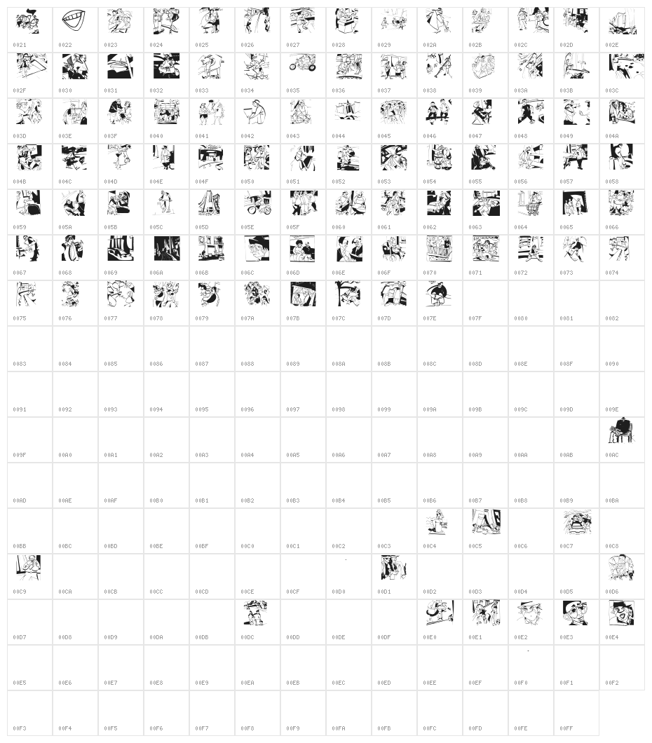 PiCaSolitaires Character Map