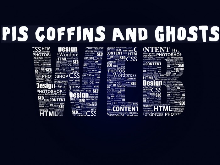 PiS Coffins and Ghosts Font examples
