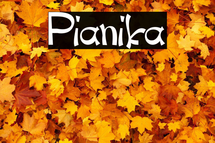 Pianika Шрифта examples