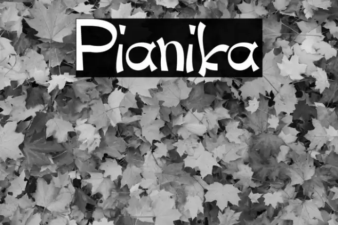 Pianika Font examples