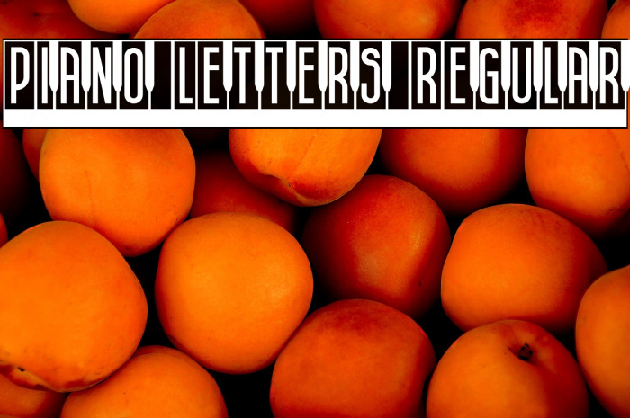 Piano Letters Regular Example 1