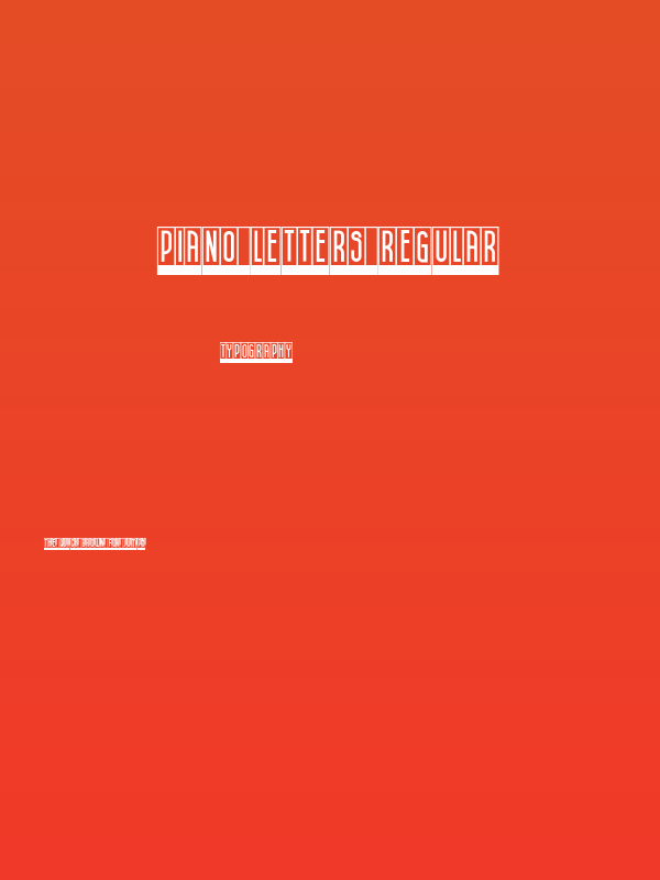 Piano Letters Regular Poster