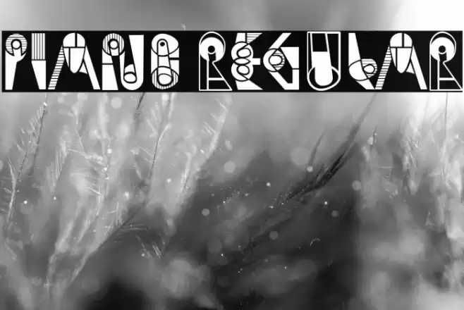 Piano Regular フォント examples