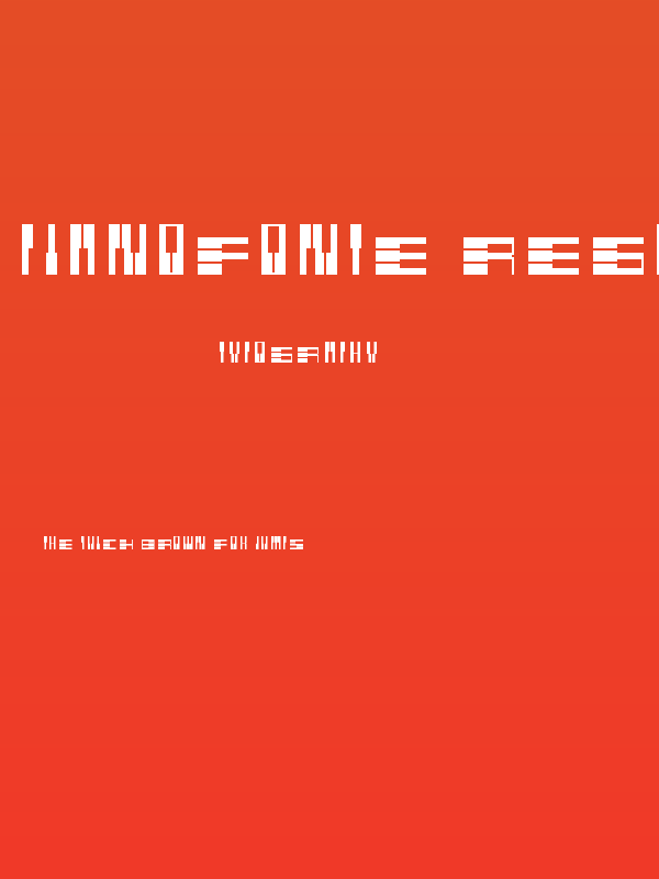 PianoFonte Regular Poster