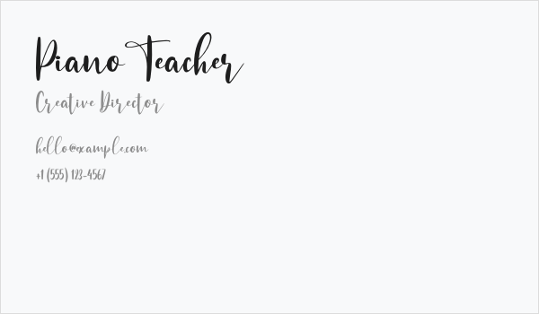 PianoTeacher Business Card