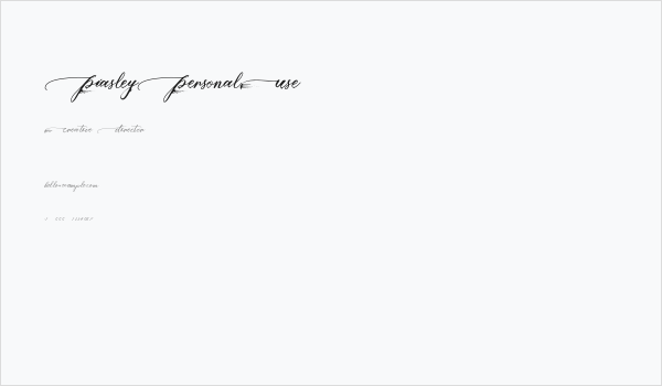 PiasleyPersonalUse Business Card