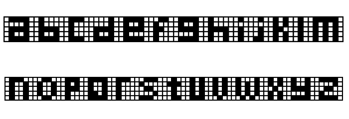 Pica Hole - MRT Font LOWERCASE