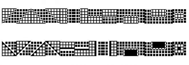 Pica Hole - SIM Font UPPERCASE