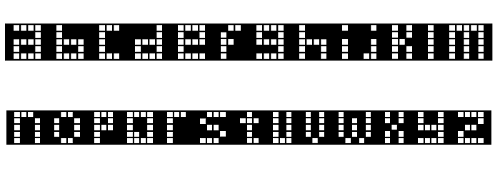 Pica Hole - XPL Font LOWERCASE