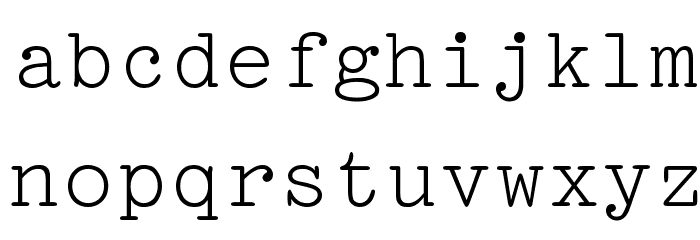 Pica Font LOWERCASE
