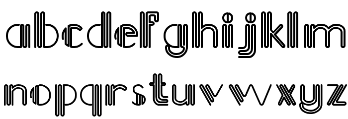 Picadilly Font LOWERCASE