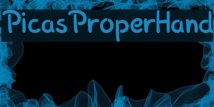 PicasProperHand Font examples