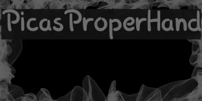 PicasProperHand Font examples