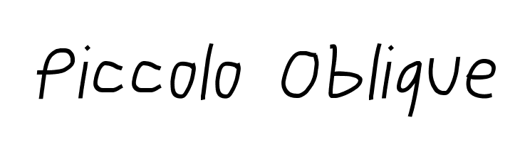 Piccolo Oblique  Frei Schriftart Herunterladen