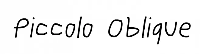 Piccolo Oblique  Descarca Fonturi Gratis