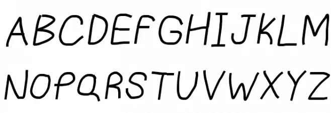 Piccolo Oblique Font Litere mari