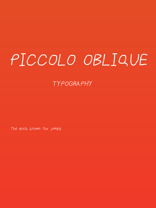Piccolo Oblique Poster