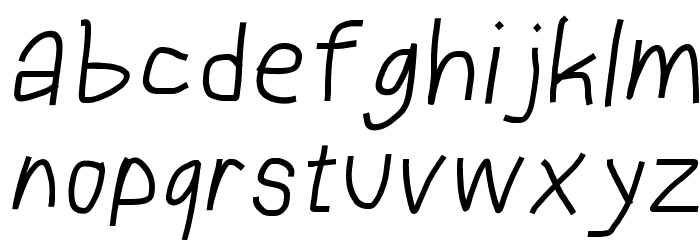 Piccolo Oblique Font LOWERCASE