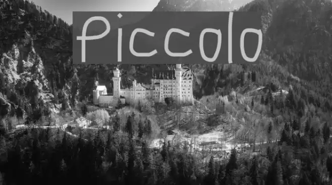 Piccolo Font examples