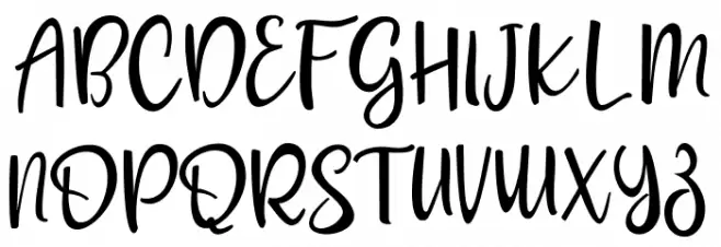 PichellyaScript Schriftart Groß