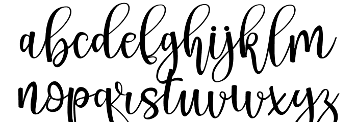 PichellyaScript Font LOWERCASE