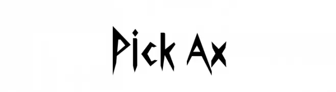 Pick Ax  Скачать бесплатные шрифты