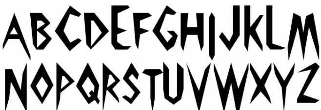 Pick Ax Шрифта ВЕРХНИЙ